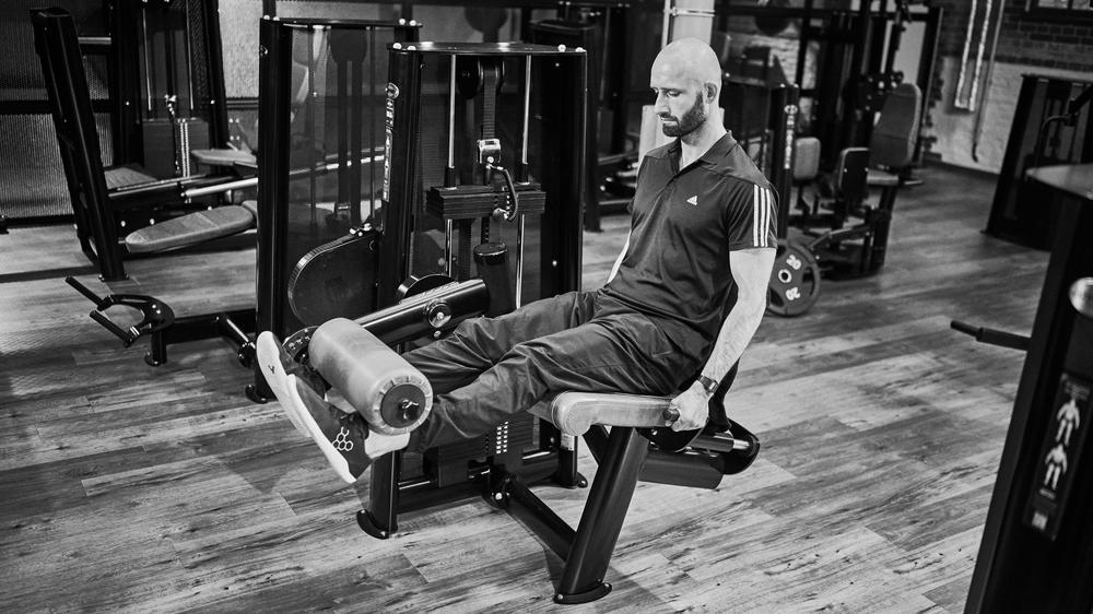 Fitnessübung: Der Beinstrecker