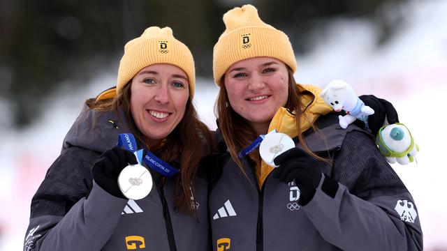 Olympische Spiele: Deutsches Team gewinnt Silber in Kombination aus Slalom und Abfahrt