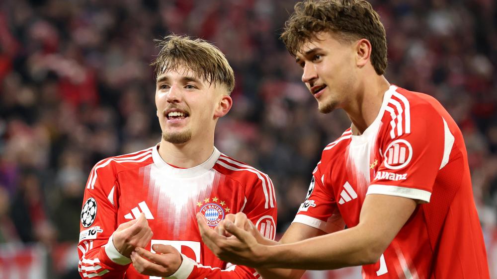 Champions League: Lennart Karl und Tom Bischof vom FC Bayern freuen sich auf mehr.