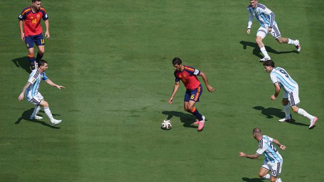 Spanien gegen Argentinien: Gemäßigtes Spiel, gemäßigte Stimmung