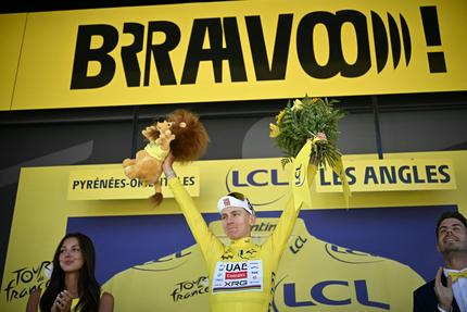 Tour de France Tadej Pogacar Pyrenäen-Etappe Jonas Vingegaard Gelbes Trikot
