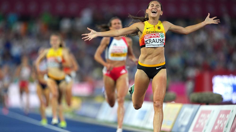 Leichtathletik-EM: Gesa Felicitas Krause hat für Deutschland die Goldmedaille im 3.000-Meter-Hürdenlauf bei der EM gewonnen.