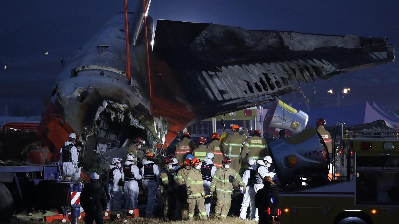 Südkorea Flugzeug mit 181 Passagieren an Bord in Südkorea verunglückt