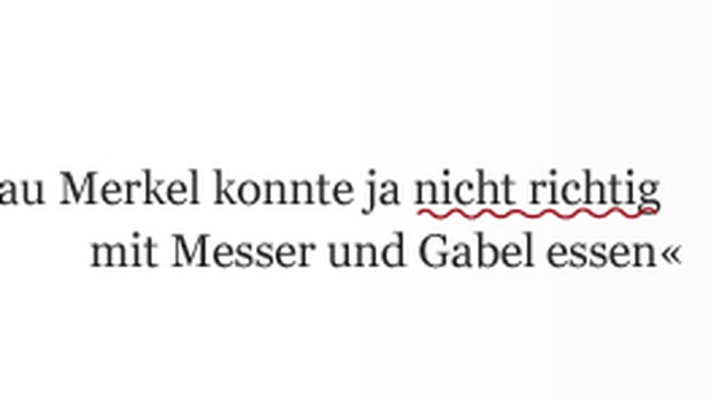 Helmut Kohl: Vorsicht, Kanzlerin bei Tisch
