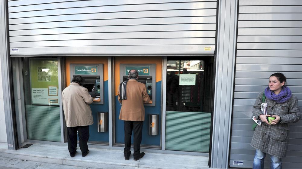 Griechenland Geldautomat Geld Konto