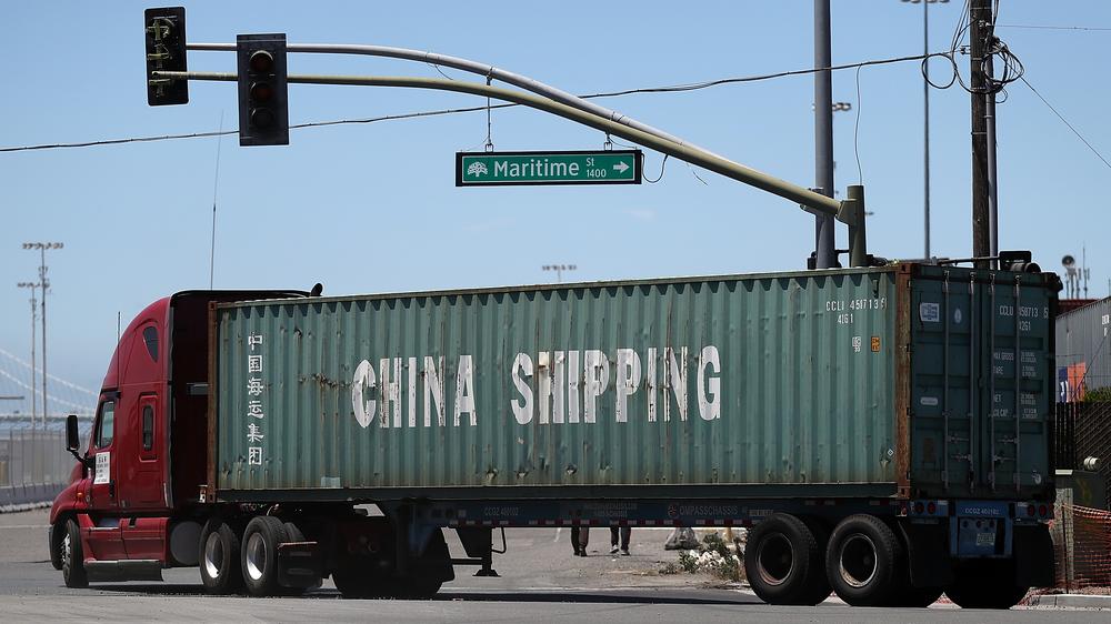 Handelskonflikt: Ein Lkw mit chinesischen Importen in der kalifornischen Hafenstadt Oakland