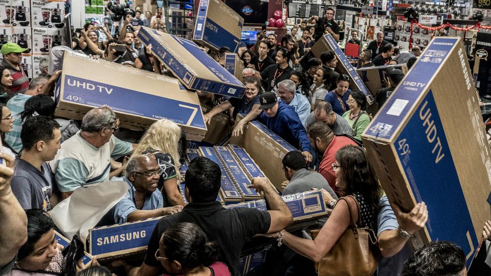 Rabattaktion in einem brasilianischem Elektromarkt