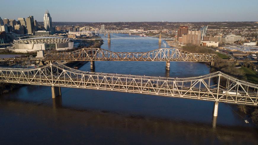 USA: Die Brent-Spence-Brücke verbindet die US-Bundesstaaten Ohio und Kentucky.