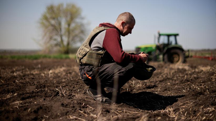 Weizen aus der Ukraine : Wo Getreide wachsen soll, liegen jetzt Minen