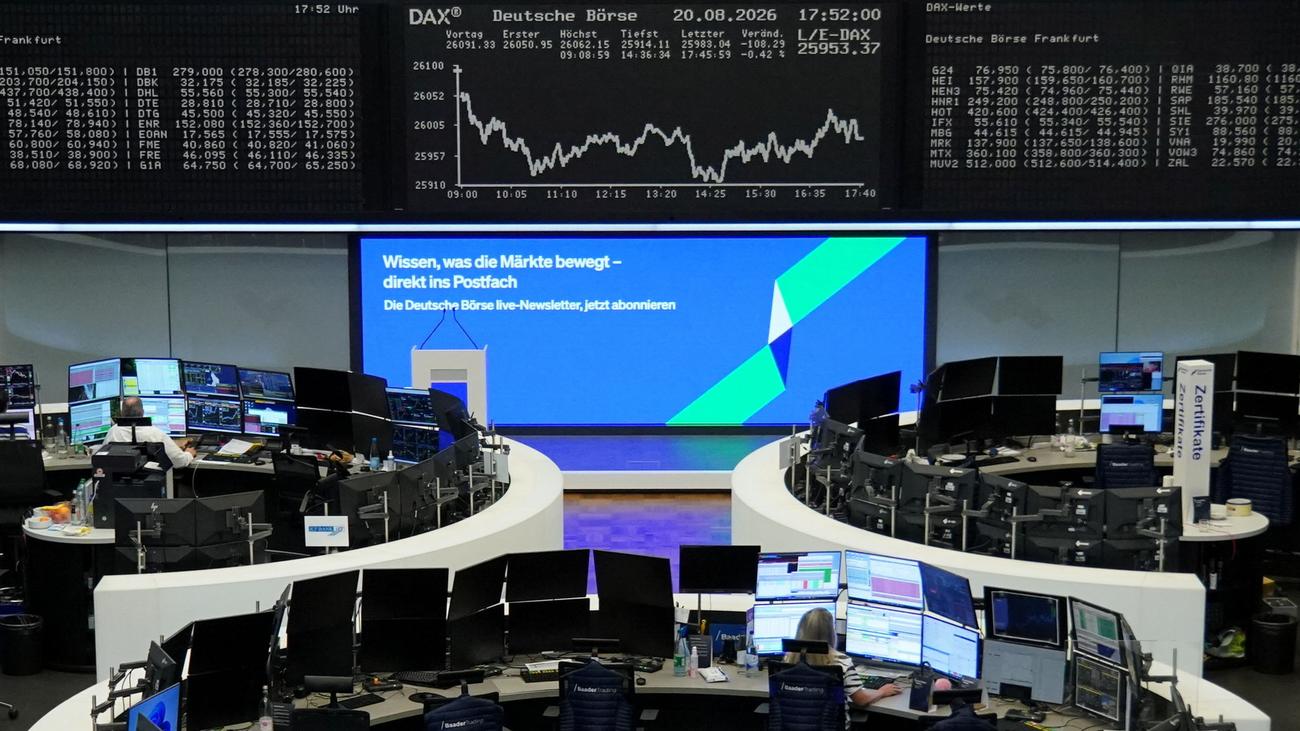 Stock Market: DAX falls below 26,000 points and declines for the fourth ...