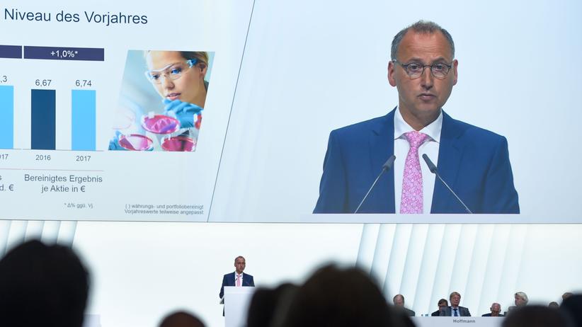 Bayer: Bayer-Chef Werner Baumann bei der Hauptversammlung 2018 in Bonn