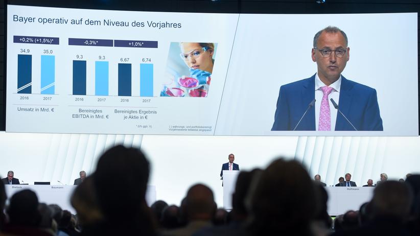 Bayer: Bayer-Chef Werner Baumann bei der Hauptversammlung 2018 in Bonn