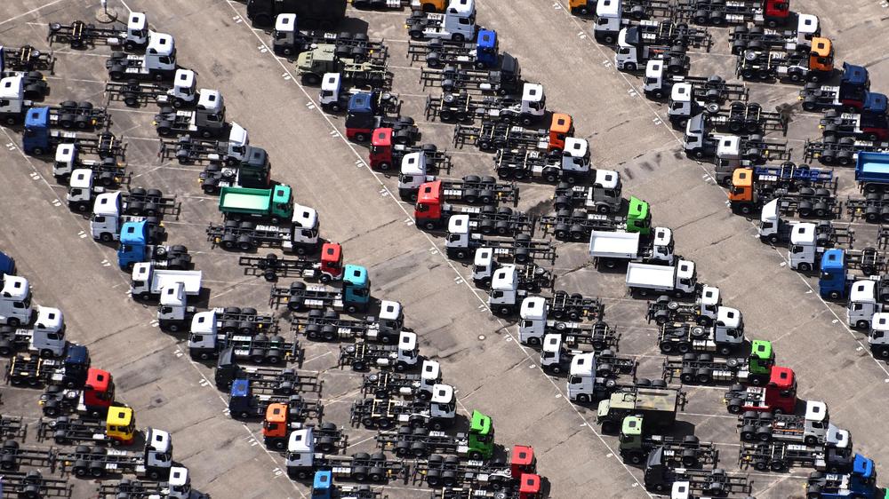 Nutzfahrzeughersteller: Das Gelände des Lkw-Werks der Daimler Truck Holding AG in Wörth
