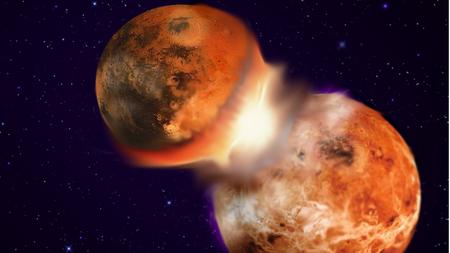 Mond Entstehung Wenn Zwei Kollidieren Freut Sich Der Dritte