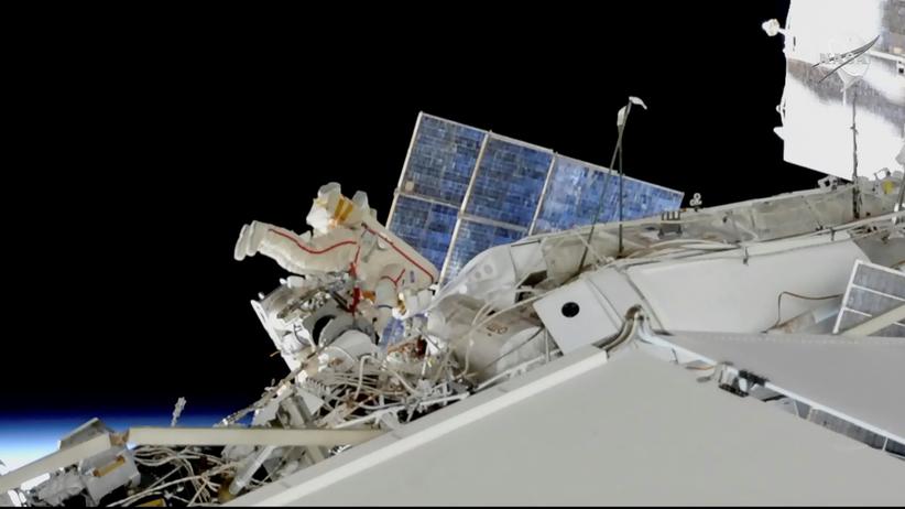 ISS: Russische Kosmonauten bei einem Außeneinsatz an der ISS