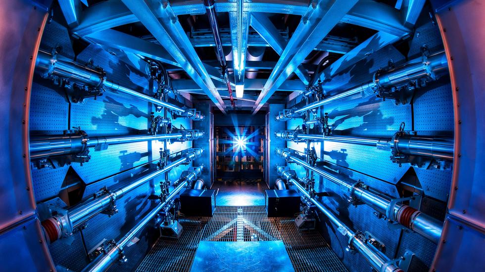 American physicist Tammy Ma: The National Ignition Facility (NIF) is the most powerful laser in the world.  In nuclear fusion experiments, it is distributed into 192 beams, which then crush a small capsule.