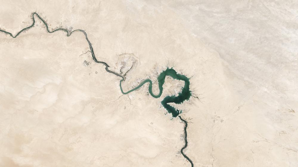 Wassermangel: Der Qadisiyah-See im Irak während einer Dürre im Jahr 2009