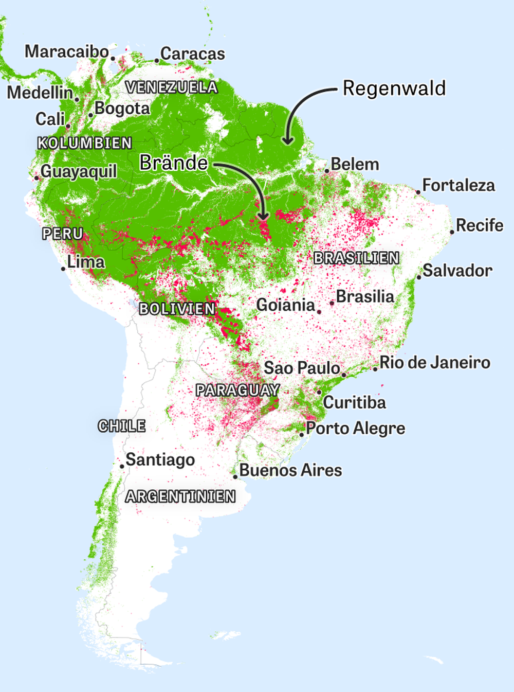 amazonas karte südamerika Sudamerika Feuer Neben Feuer Neben Feuer Zeit Online amazonas karte südamerika