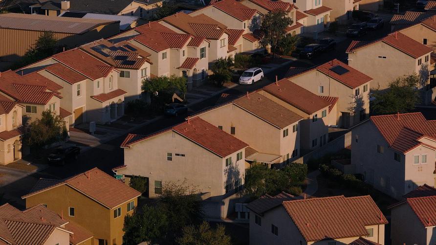 Klimawandel: Luftaufnahme einer Wohnsiedlung am 8. August 2025 in Las Vegas, Nevada.