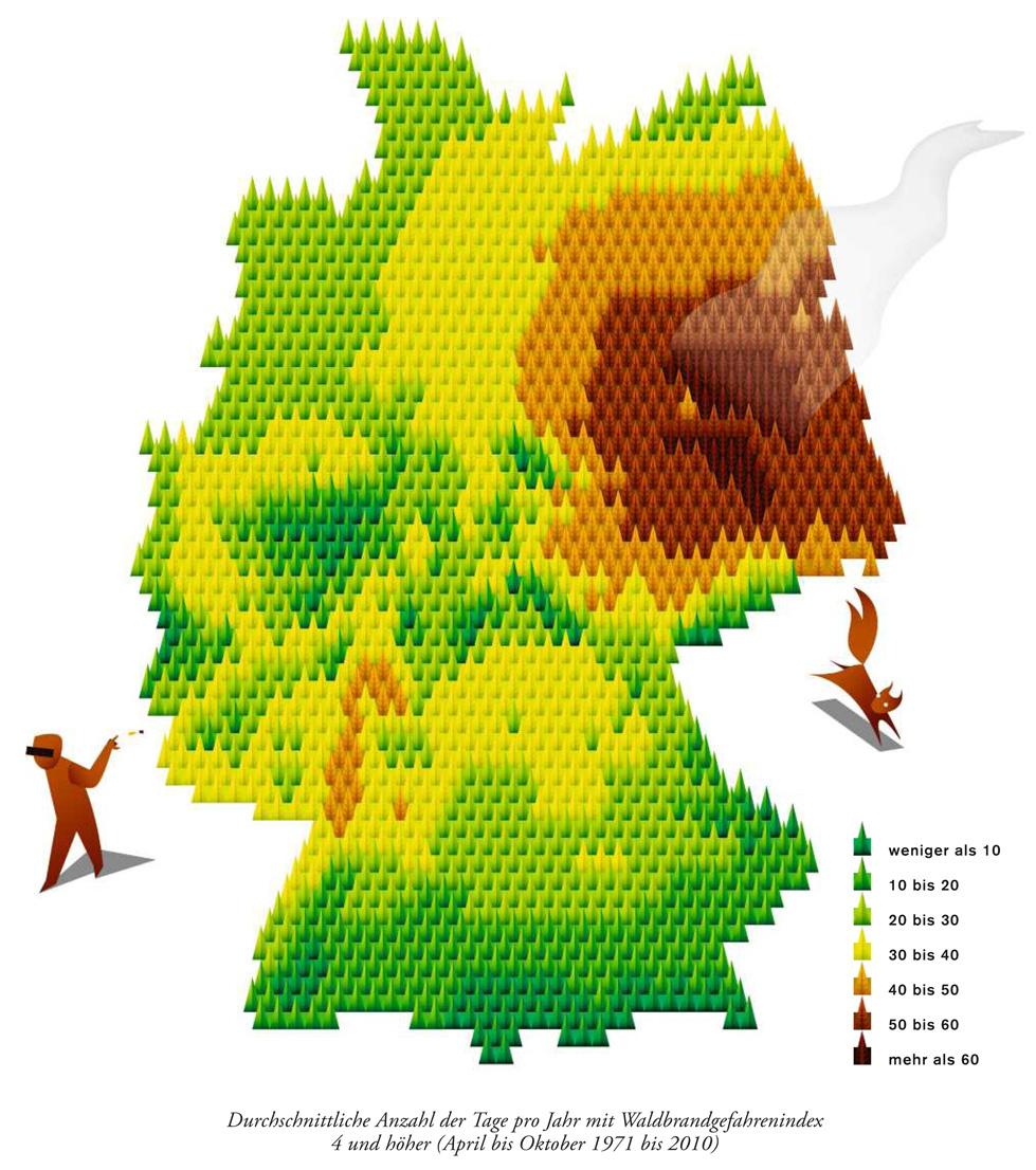 Deutschlandkarte: Waldbrandgefahr | ZEITmagazin