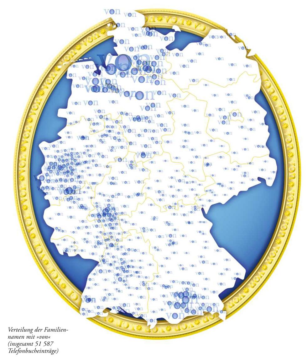 Deutschlandkarte: Namen mit "von" | ZEITmagazin