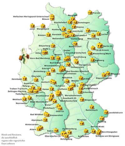 deutschlandkarte urlaub Wo Vegetarier Urlaub machen | ZEITmagazin