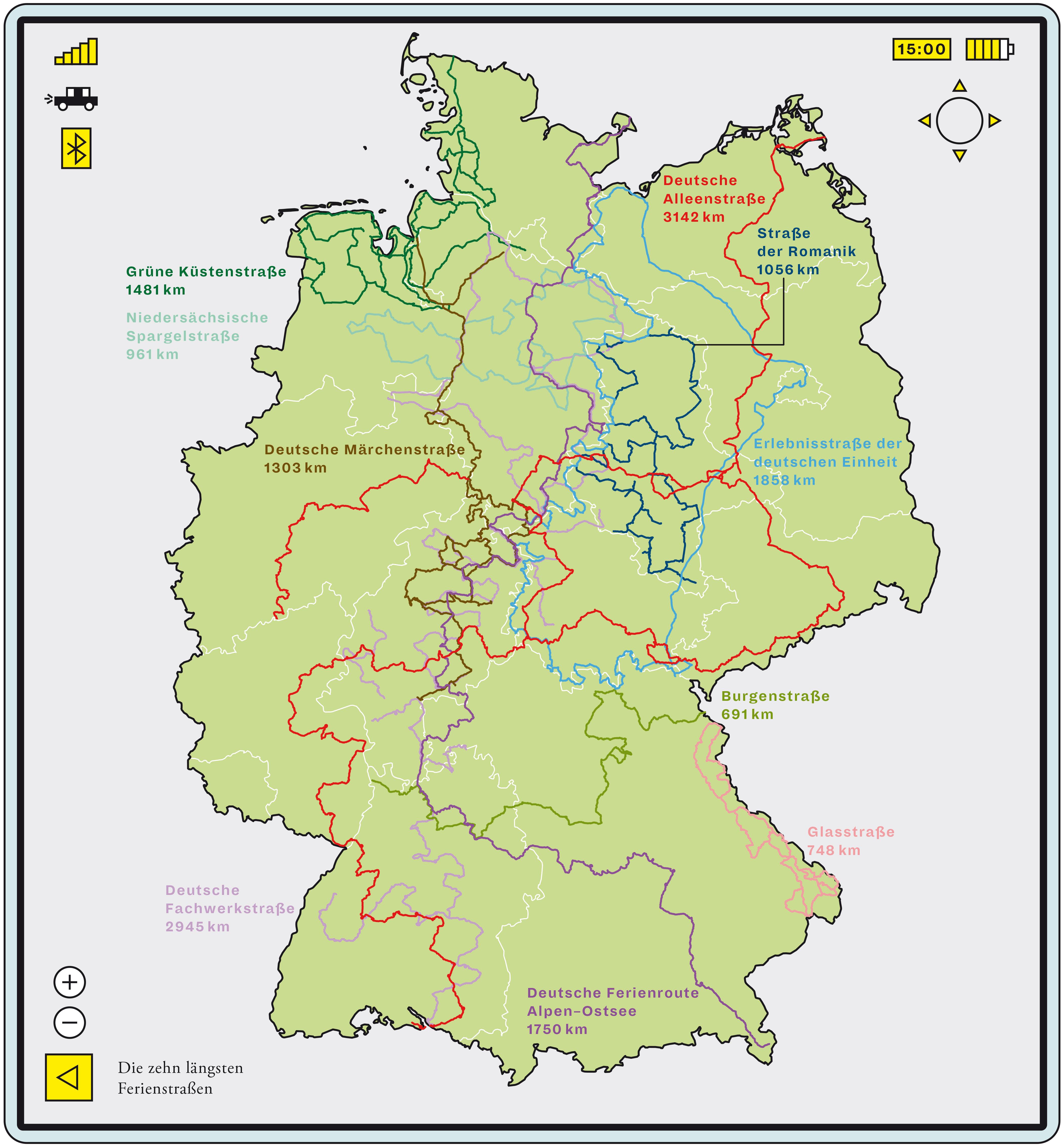 ferienstrassen deutschland karte Ferienstraßen in Deutschland | ZEITmagazin