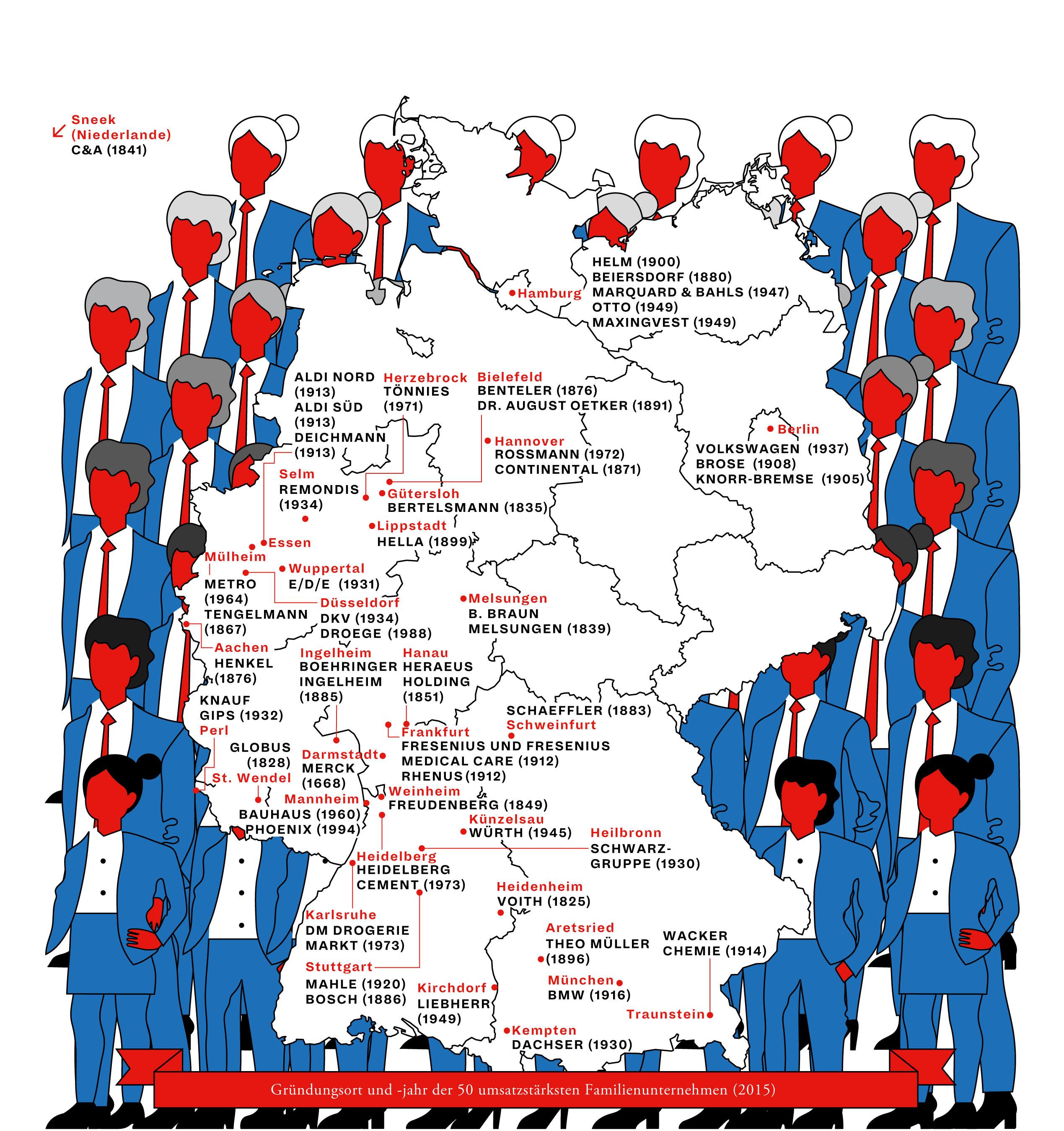 Familienunternehmen: Deutschlandkarte | ZEITmagazin