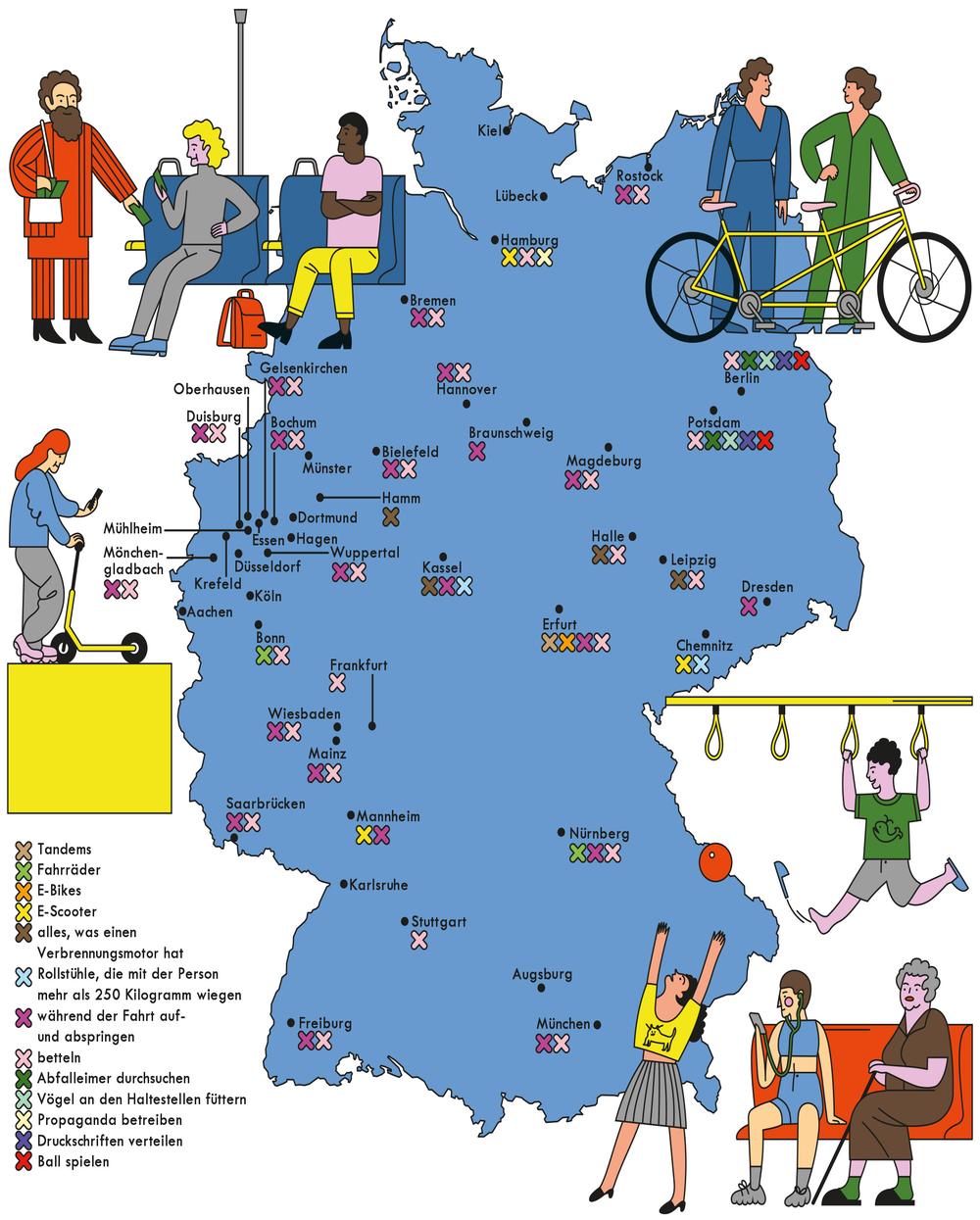 deutschlandkarte bahn Deutschland: Verbote in Bus und U Bahn | ZEITmagazin