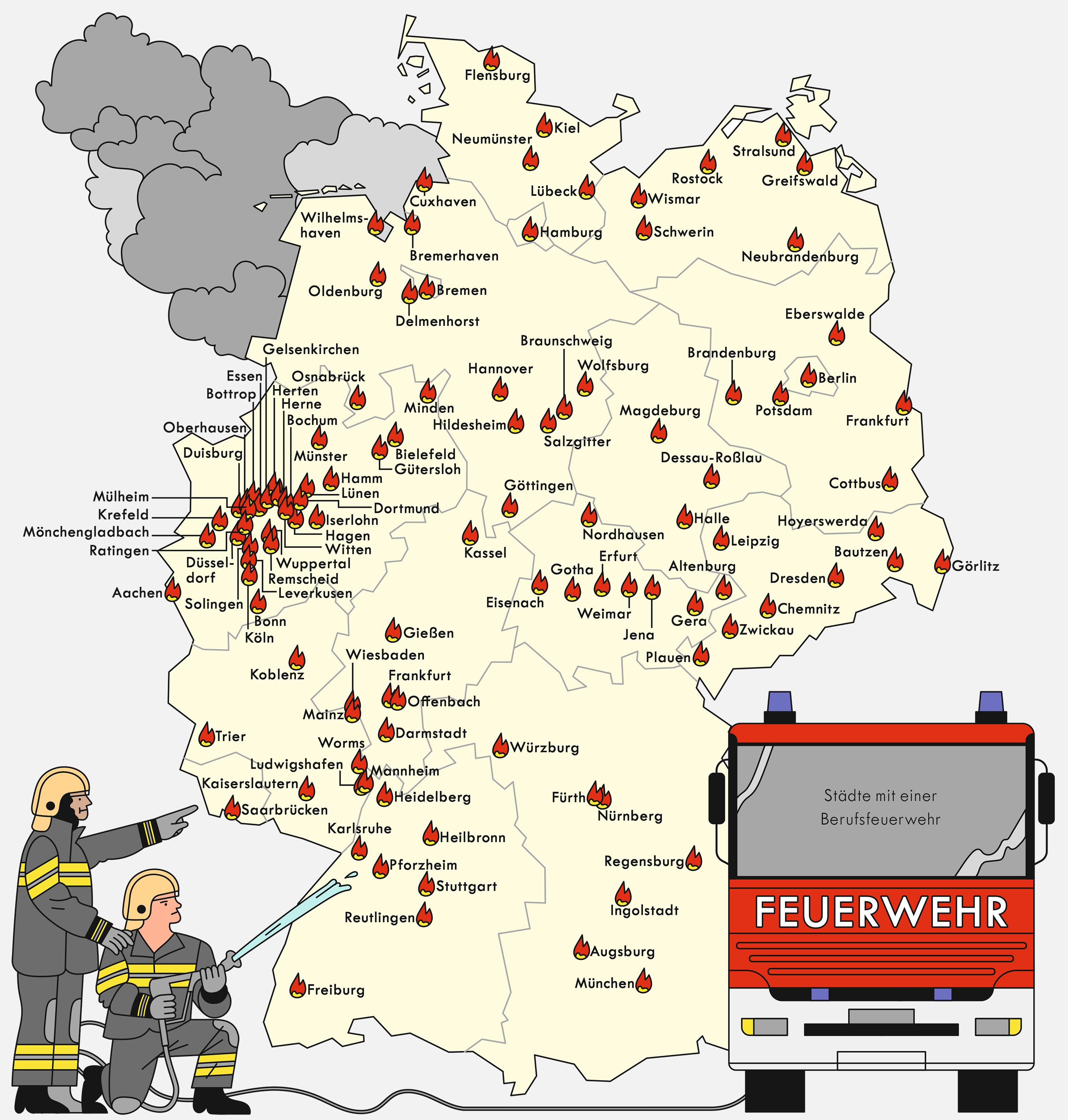 Deutschland: Berufsfeuerwehren | ZEITmagazin