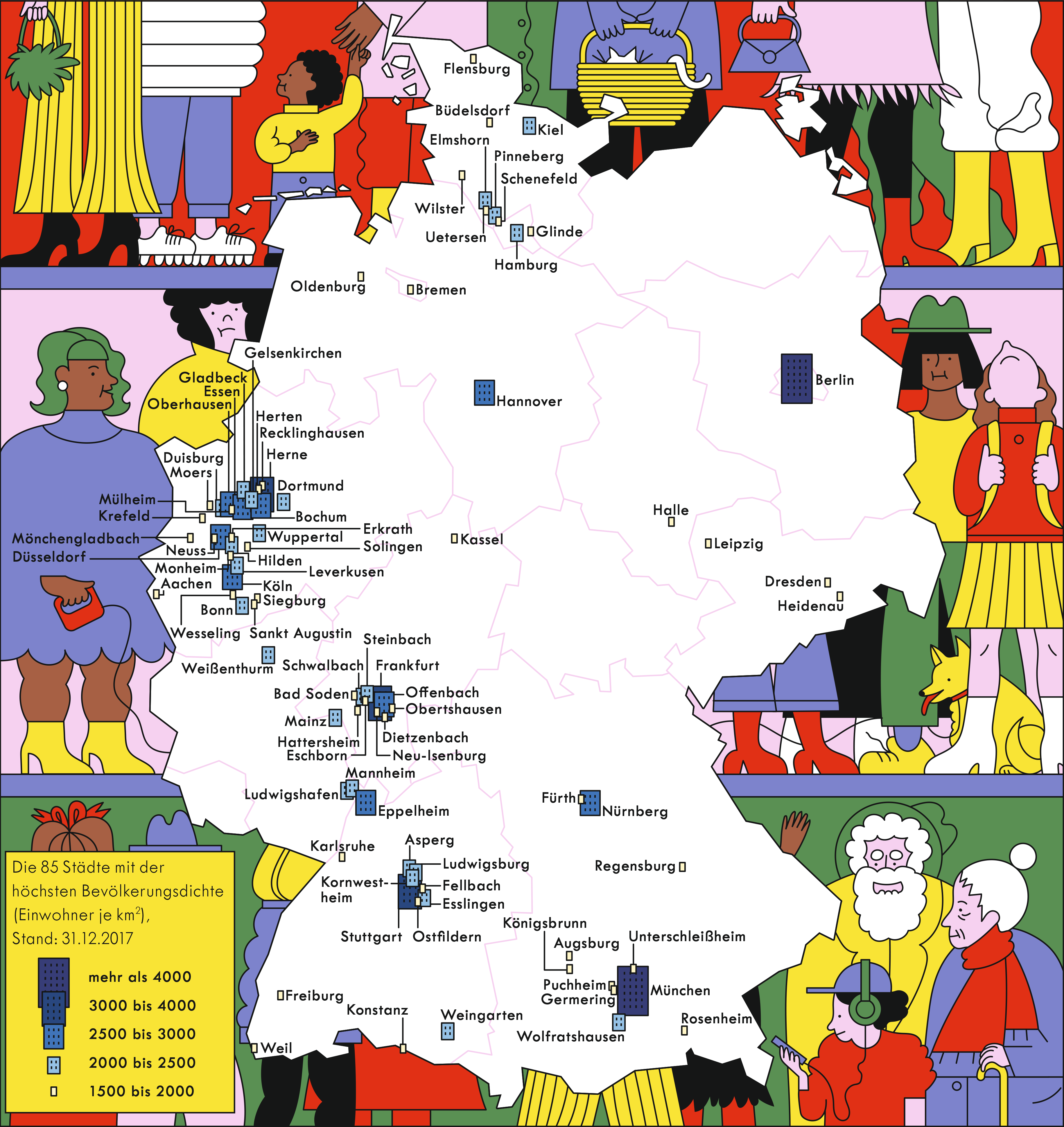 Bevölkerungsdichte: Die engsten Städte | ZEITmagazin