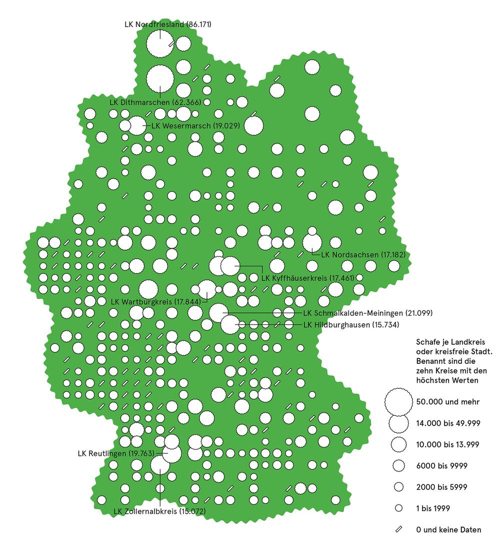 zeitmagazin deutschlandkarte Deutschland: Schafe | ZEITmagazin