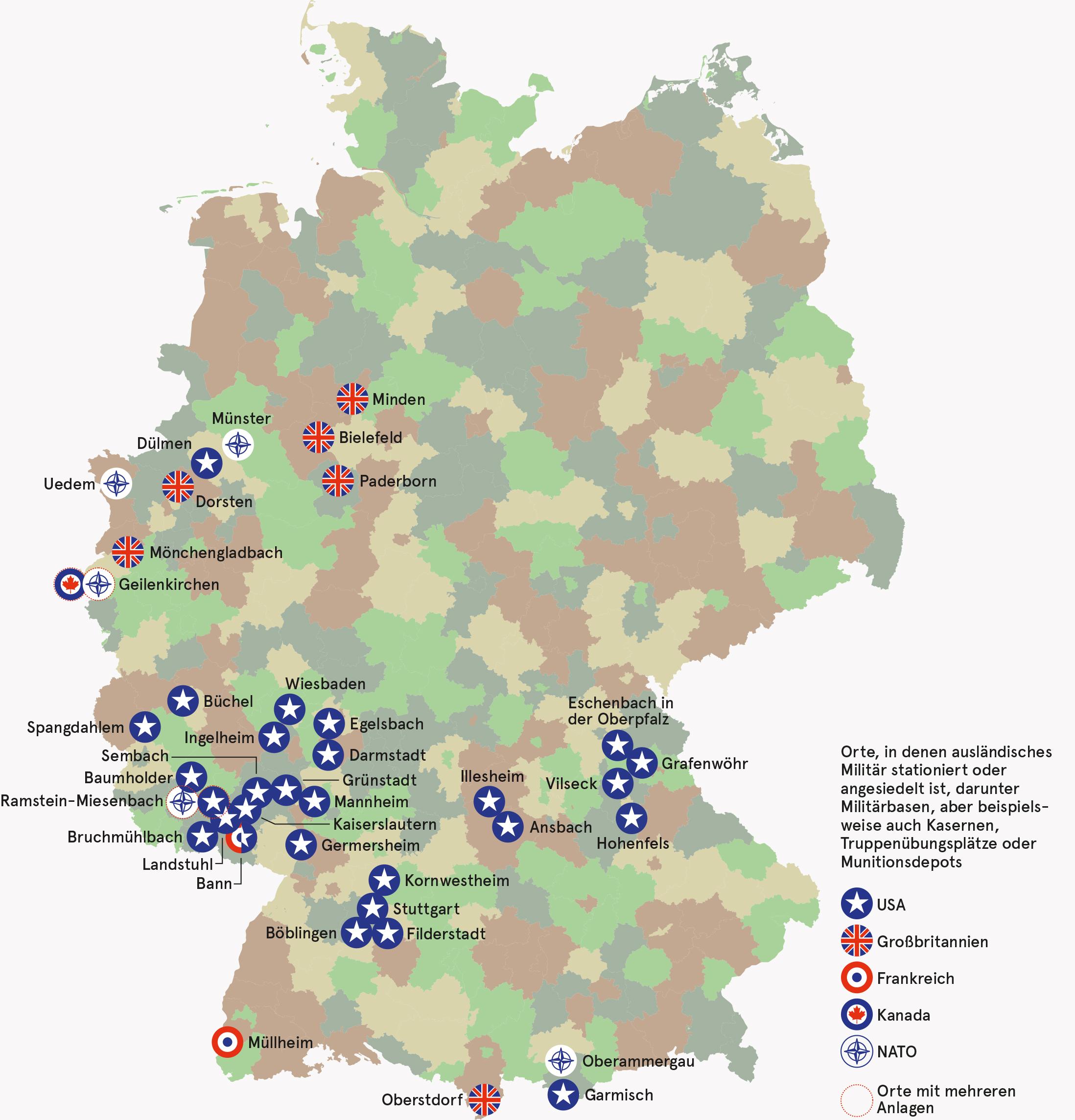 Deutschland: Standorte ausländischen Militärs | ZEITmagazin