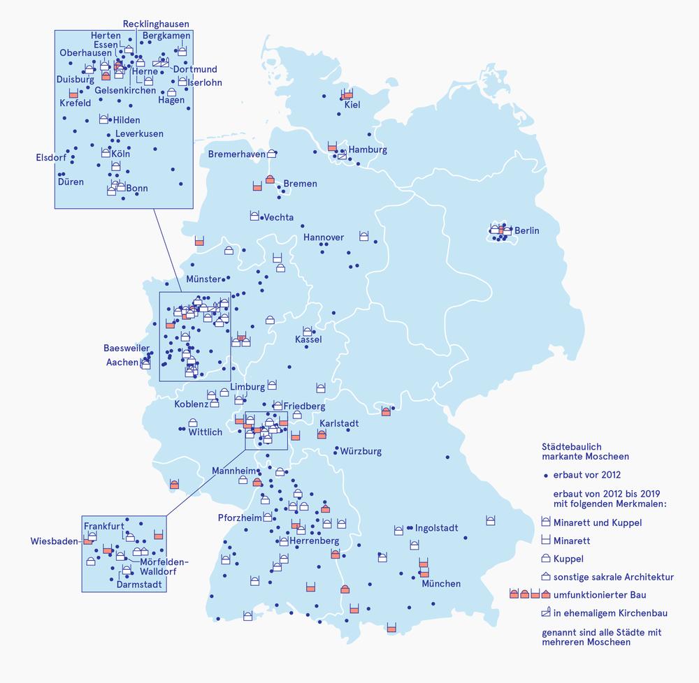 Wie viele Moscheen gibt es in Ostdeutschland?