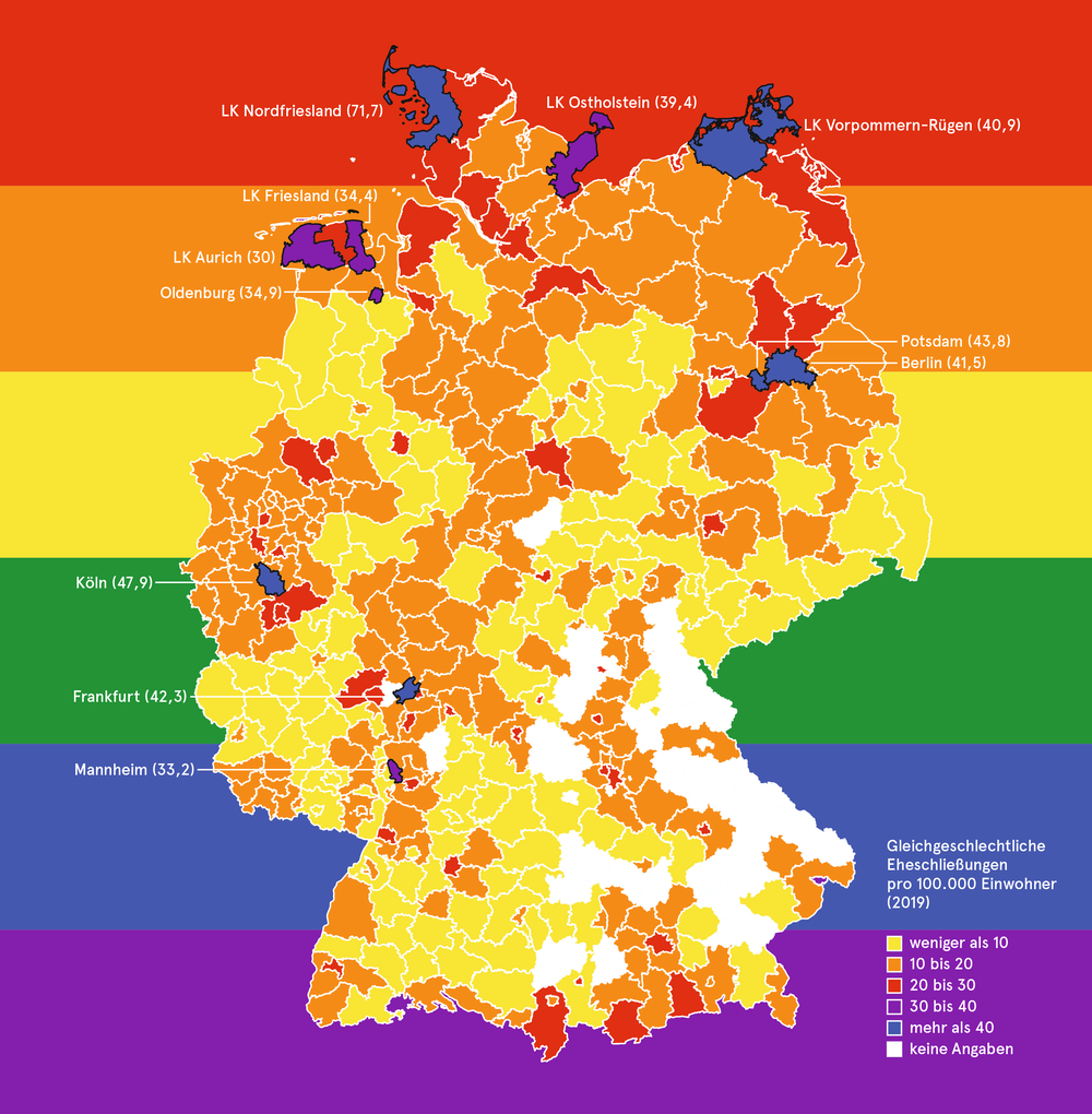 Deutschlandkarte Gleichgeschlechtliche Ehen Zeitmagazin