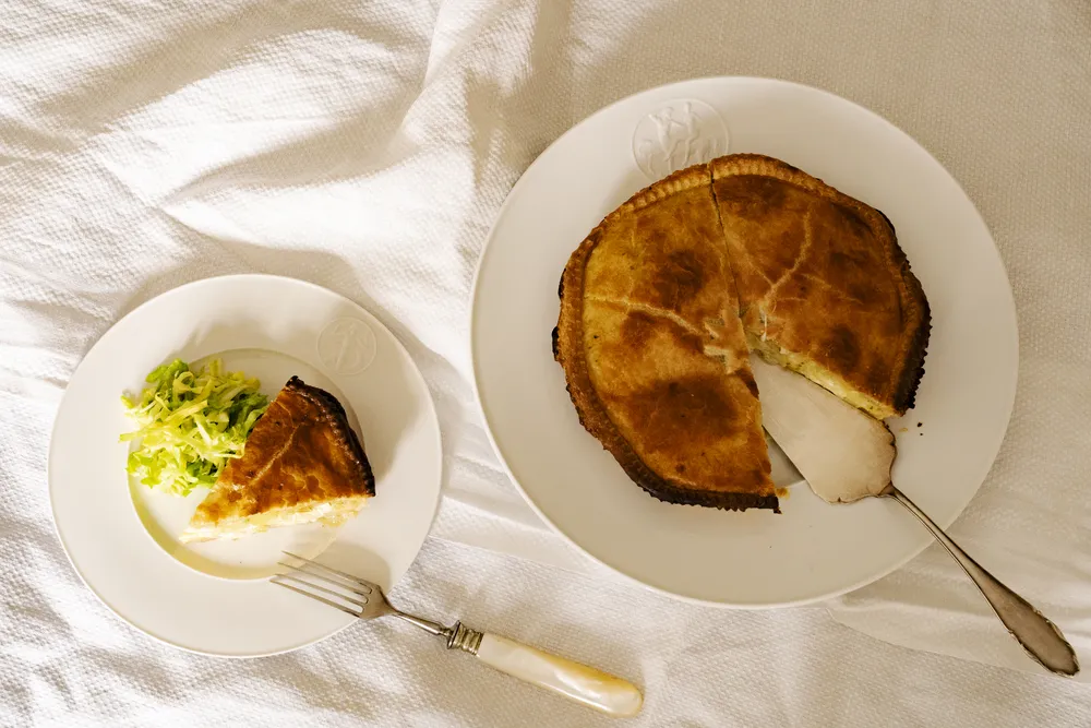 Puff pastry tart: Same idea as Beef Wellington: delicious ingredients wrapped in a pastry crust.