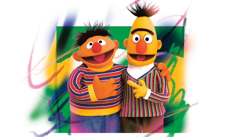 Ernie und Bert: Wahre Freunde können still beieinandersitzen. Aber warum sollten sie?!