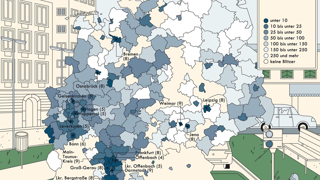 Deutschlandkarte: Blitzer | ZEITmagazin