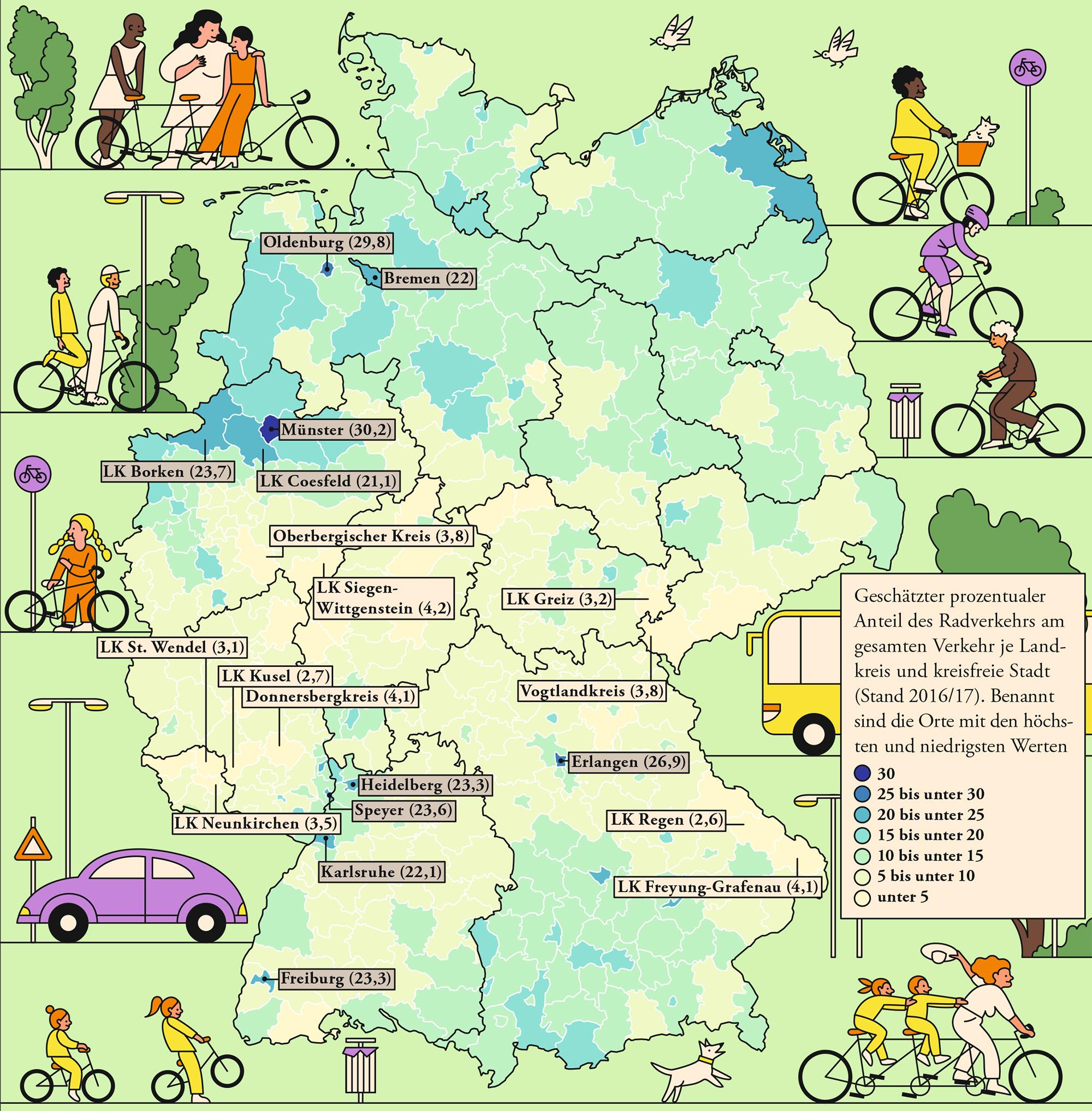 Deutschland Fahrrad fahren ZEITmagazin