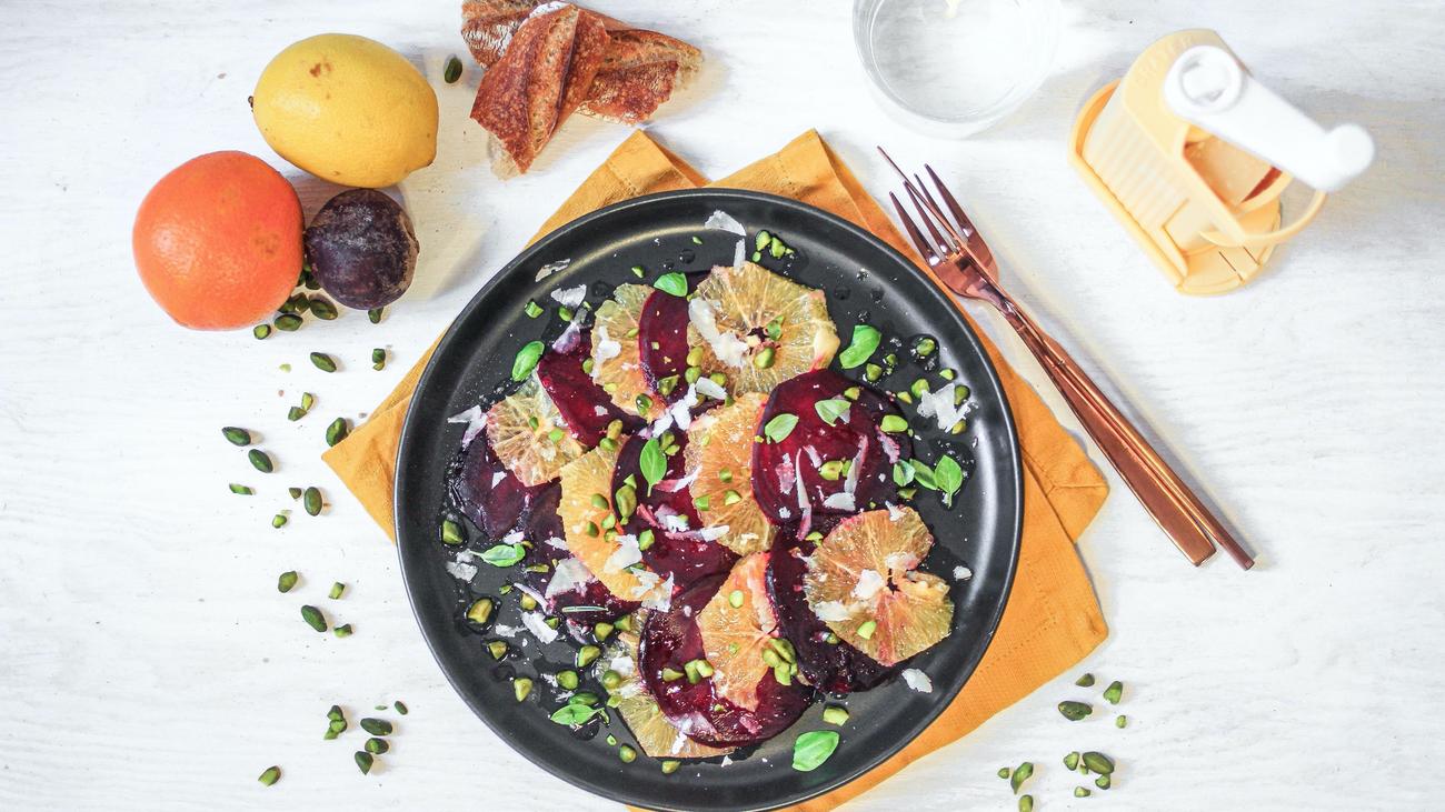 Rote-Bete-Orangen-Carpaccio mit Pistazien: Unkomplizierte ...