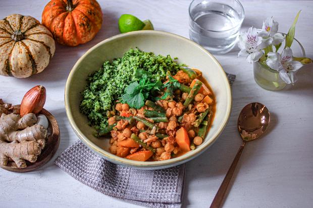 Kichererbsen-Curry mit Brokkoli-Reis: Mehr Curry, weniger Beilage ...