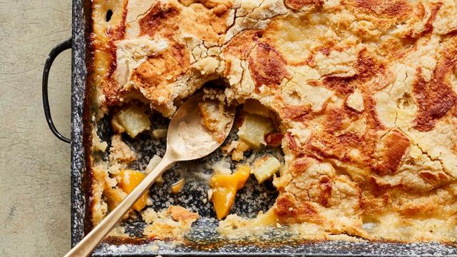 Dosenpfirsich-Ananas-Kuchen: Gekippt, nicht gerührt