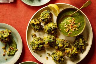 Frühlingszwiebel-Spinat-Pakora: Frühlingszwiebel Spinat Pakora