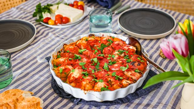 Griechische Salantourmasi: Voll mit gefüllter Zwiebel