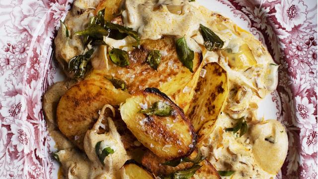 Kartoffelscheiben mit Joghurtsoße: Wenn Kartoffeln Stärke beweisen