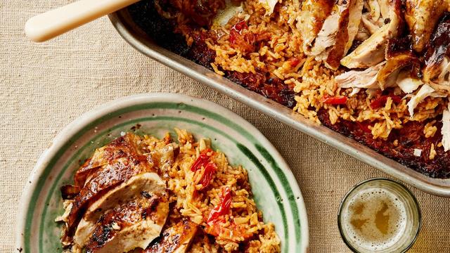 Brathähnchen mit Tomatenreis: Ein Huhn, das man besingen möchte