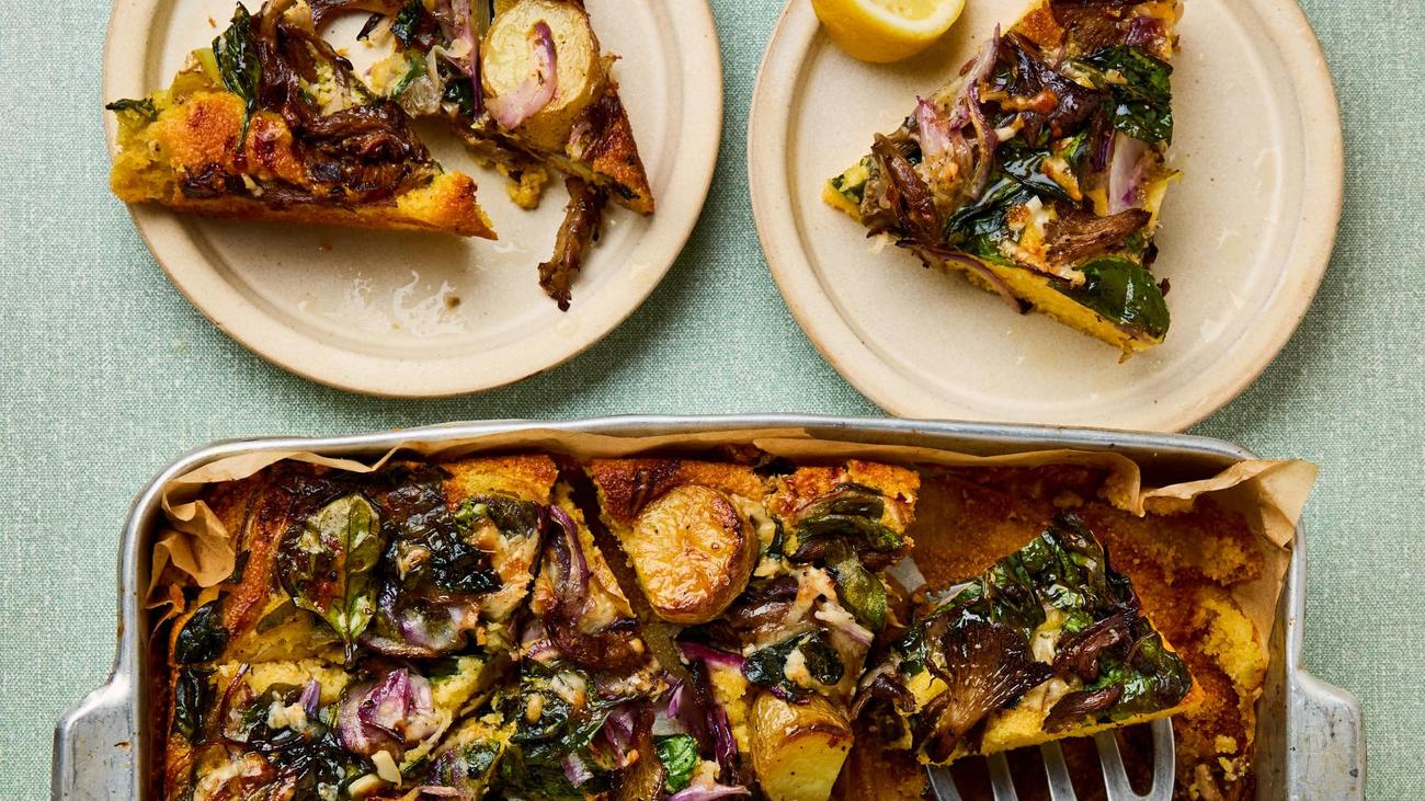 Maisfladenpizza: Alles in Form gebracht