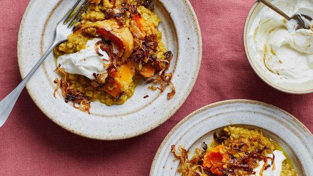 (+) Kürbis-Linsen-Dhansak : Schüsseln voll Behaglichkeit