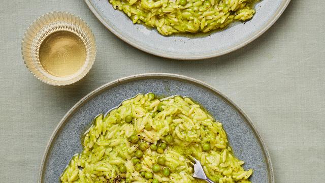 Orzo mit eingelegten Erbsen: Reis oder Pasta? Hauptsache, Italien!