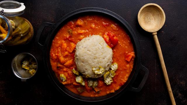 (+) Fufu mit Kürbis-Stew: Fufu? For you!